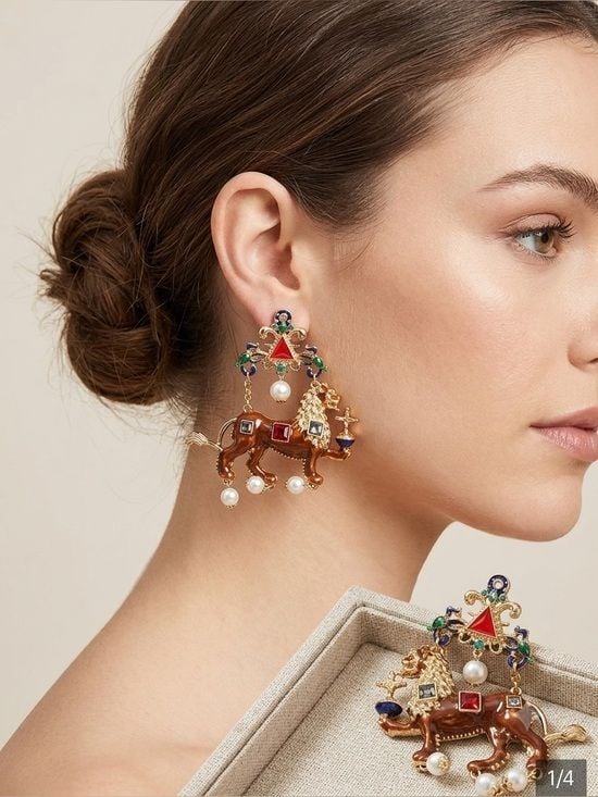 Carnivale’ King of Lions Earrings NIP 2