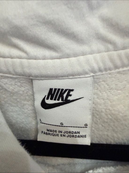Nike White Hoodie Pullover Hoodie with Black Swoosh 3