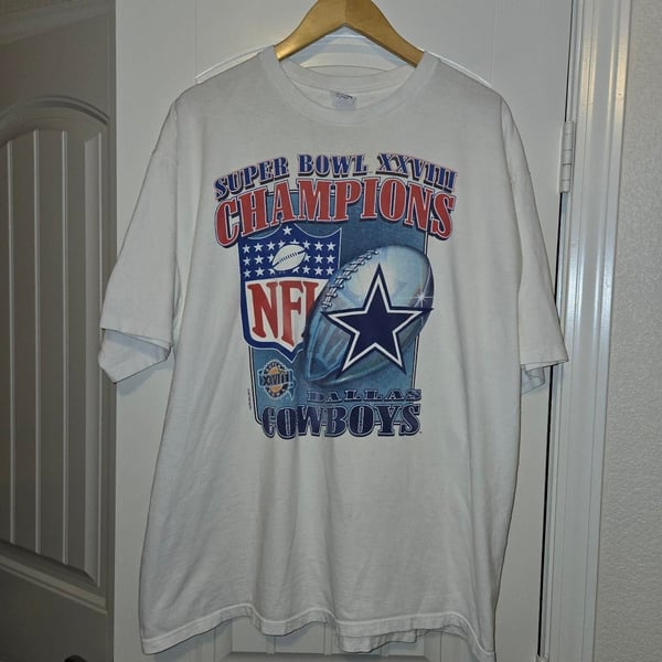 Vintage Starter Dallas Cowboys Super Bowl XXVIII Champions T-Shirt XX Large