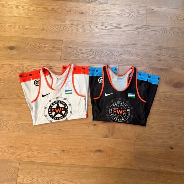 Nike Oklahoma State Cowboy Wrestling Club Singlets Khayitov UZB Lot of 2