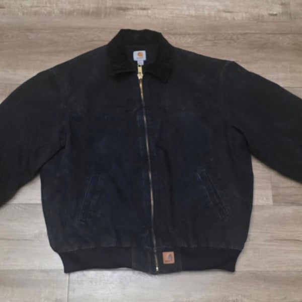 Carhartt J14 BLK Santa Fe Canvas Jacket Black Size 2XL