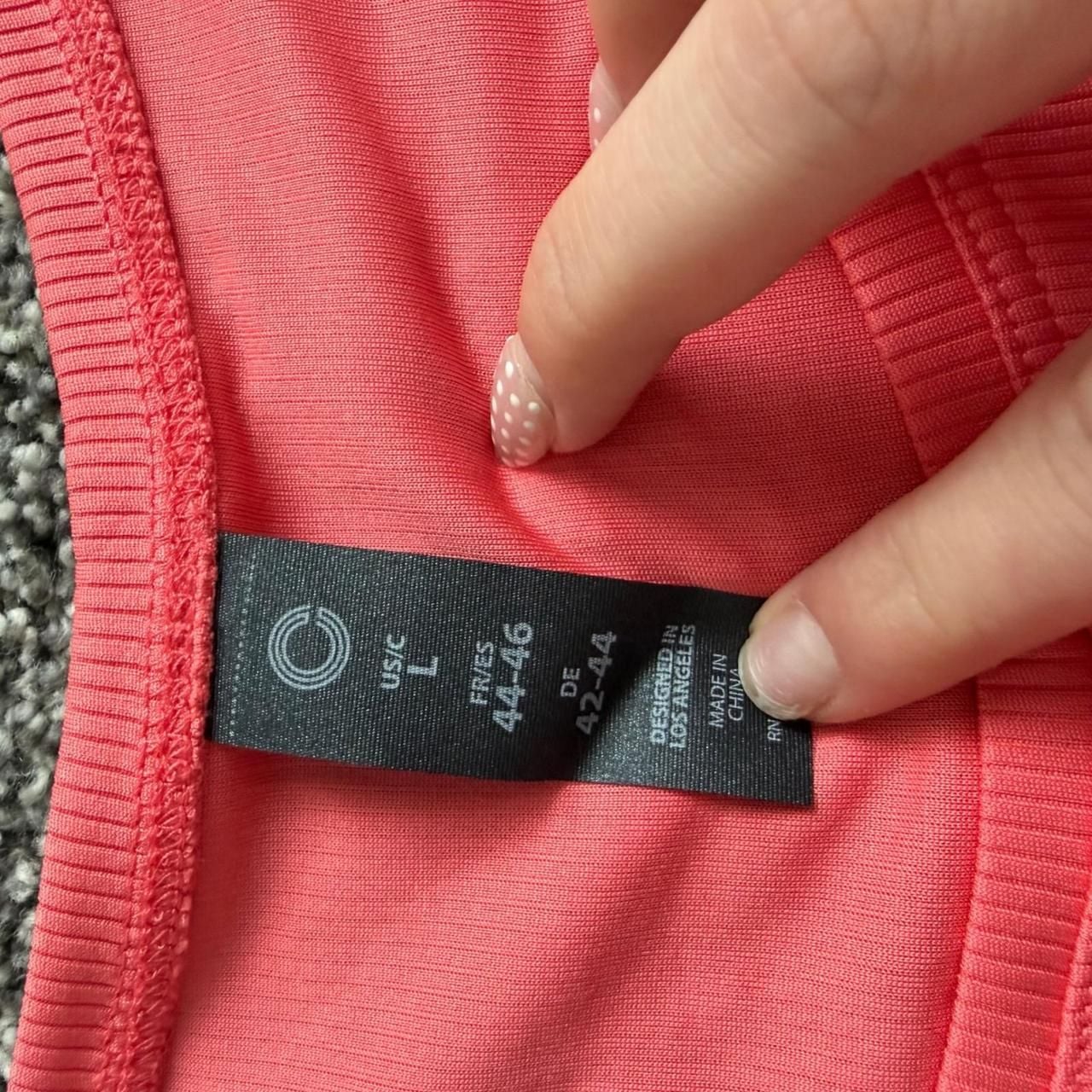 Cycle House Layla Long Sleeve Top L Pink Keyhole Rib Knit 4