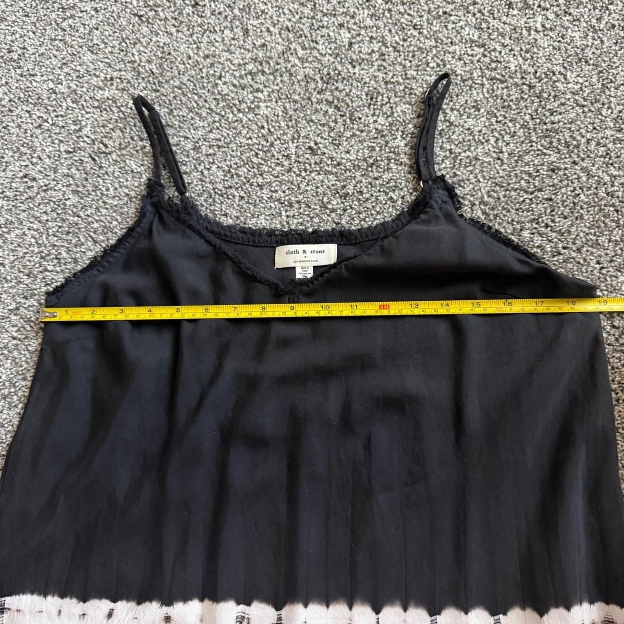 Cloth & Stone Anthropologie Tie Dye Dip Dye Cami Tank Top Medium Black Tan 6
