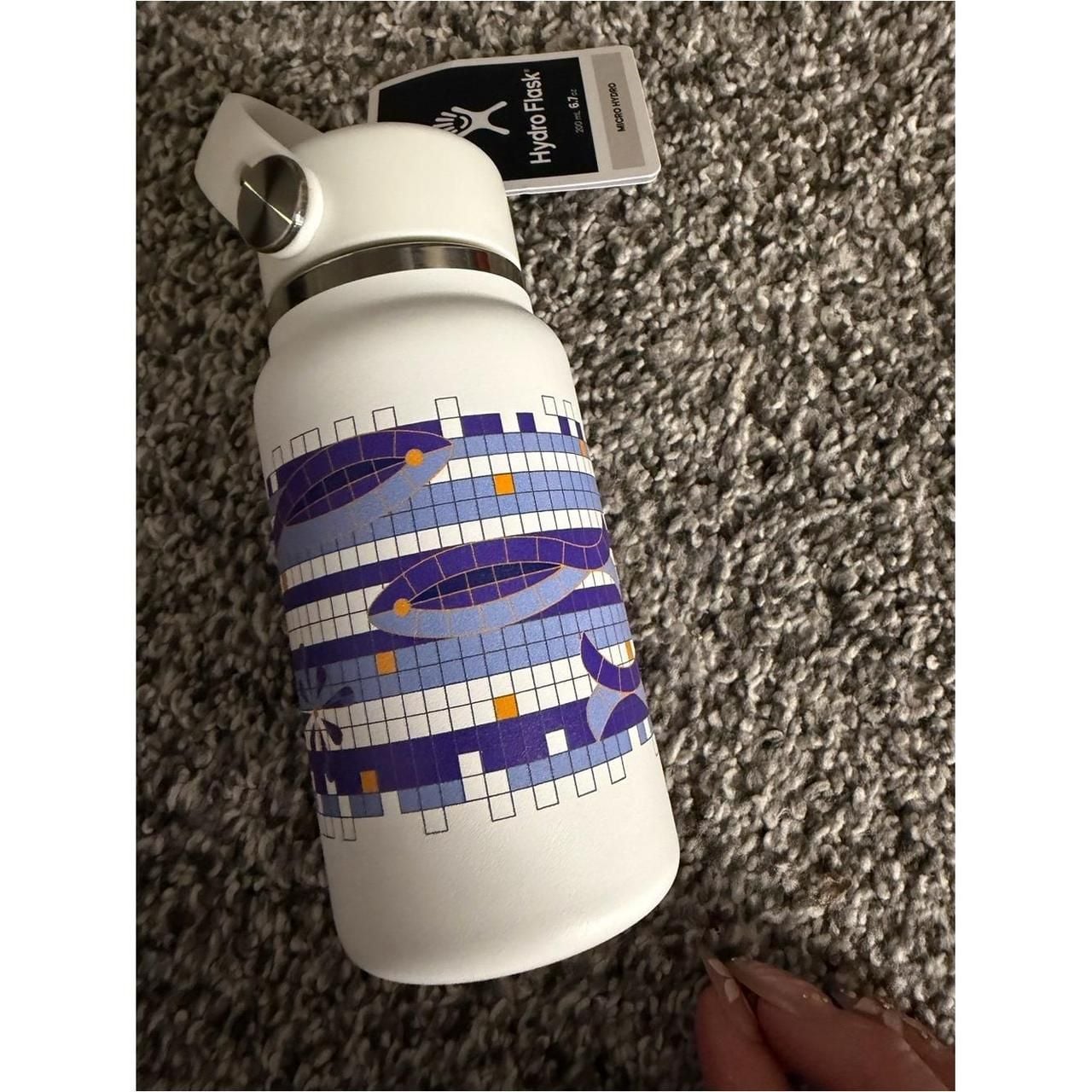 Hydro Flask Micro Hydro Water Bottle 6.7 oz Mosaic Graphic White 7