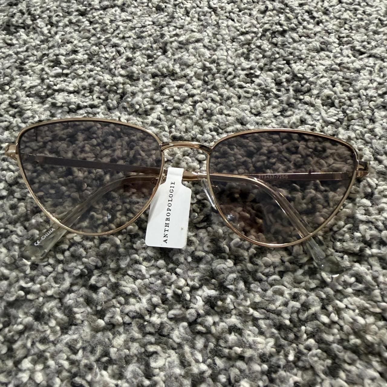 Anthropologie Cat Eye Sunglasses Rose Gold ZT3437-72SG 2