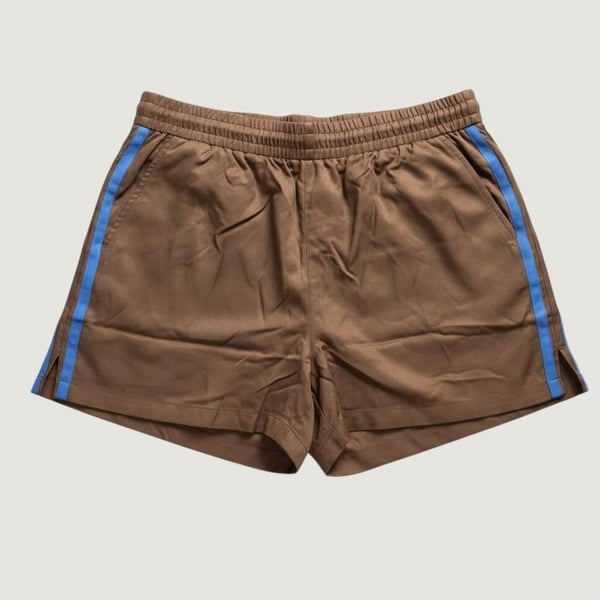 Maeve The Brooklin Track Shorts Brown Blue Size L New