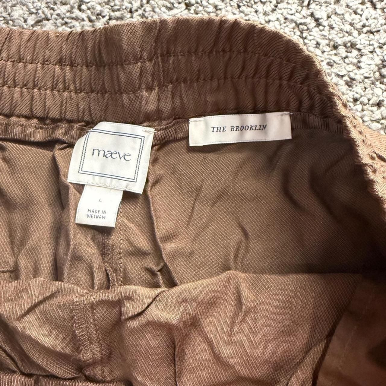 Maeve The Brooklin Track Shorts Brown Blue Size L New 7