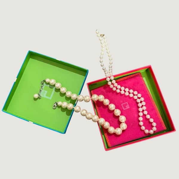 JCP Faux Pearl Necklace Set Graduated and Uniform Strands