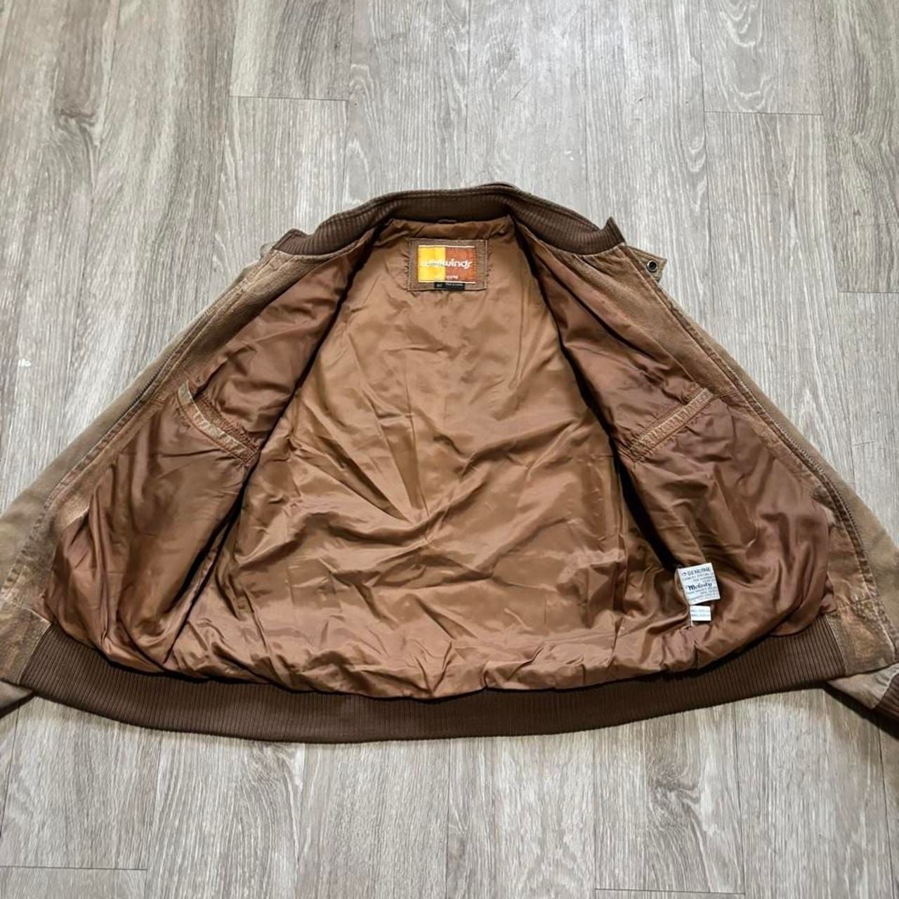 Vintage West Winds Suede Leather Bomber Jacket Size 42 8