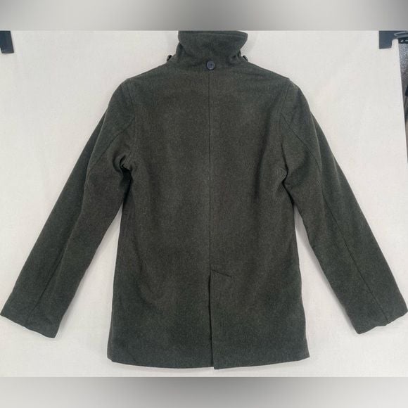John Partridge Dark Olive Wool Toggle Coat 3