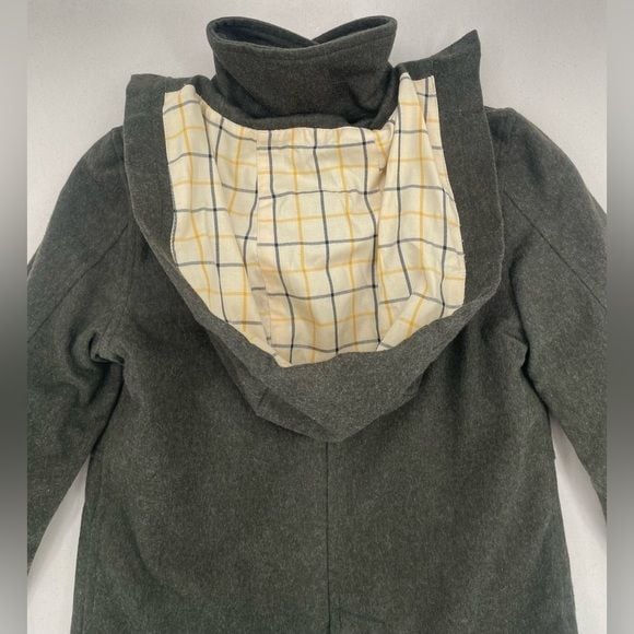John Partridge Dark Olive Wool Toggle Coat 5