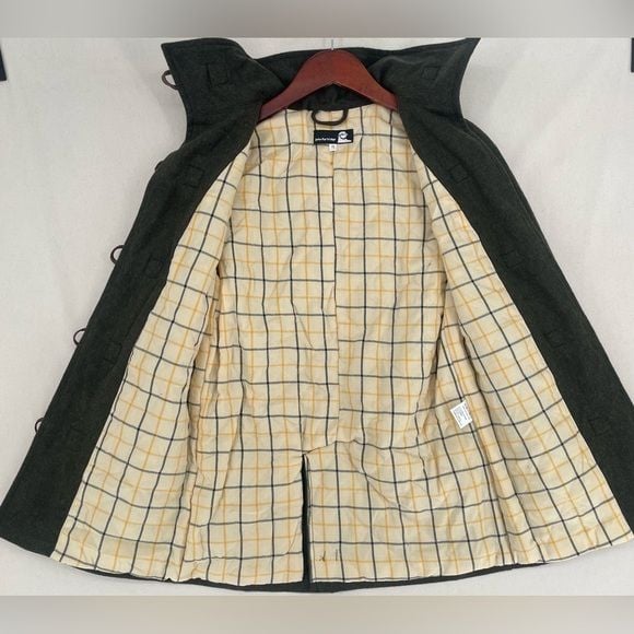 John Partridge Dark Olive Wool Toggle Coat 6