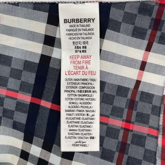 Burberry Kids White Chequerboard Panel Polo Dress 11