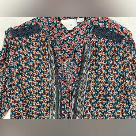 Antropology Maeve Janie Flounced Peasant Blouse 6
