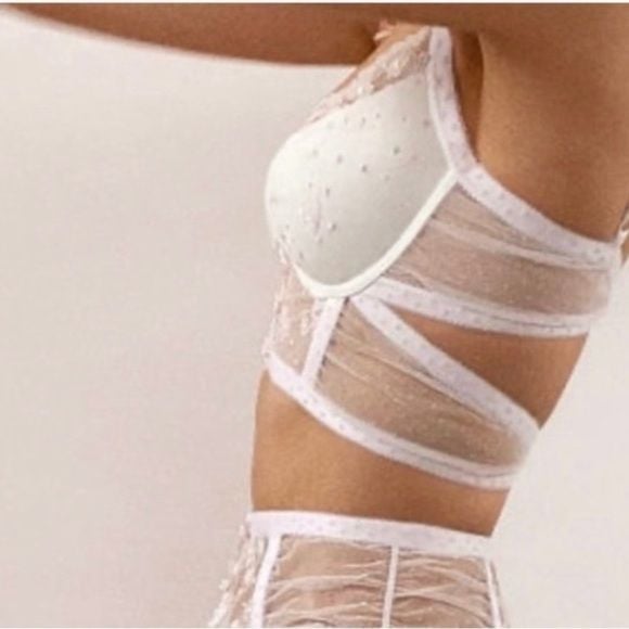 For Love & Lemons Evie Longline Bra, collaboration with Victoria's Secret. 3