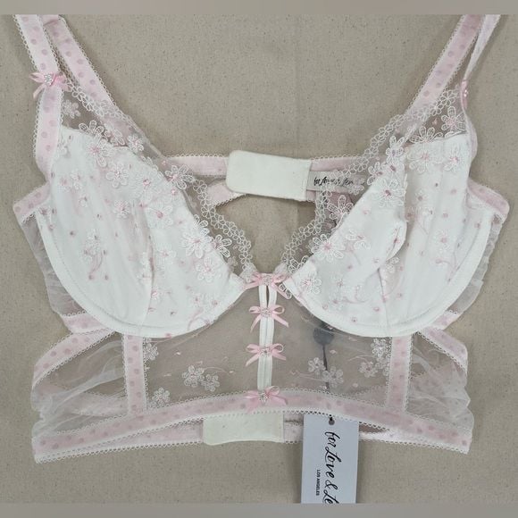 For Love & Lemons Evie Longline Bra, collaboration with Victoria's Secret. 5