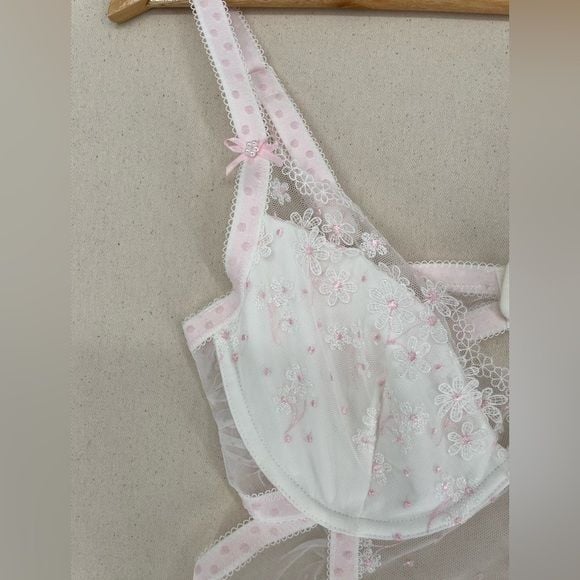 For Love & Lemons Evie Longline Bra, collaboration with Victoria's Secret. 6