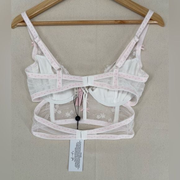 For Love & Lemons Evie Longline Bra, collaboration with Victoria's Secret. 7