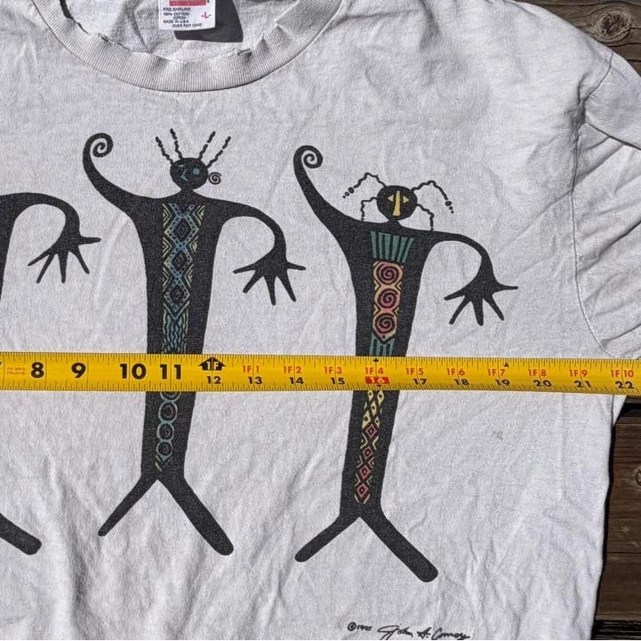 Vintage 1995 Anvil Native American Long Sleeve Graphic T-Shirt 4