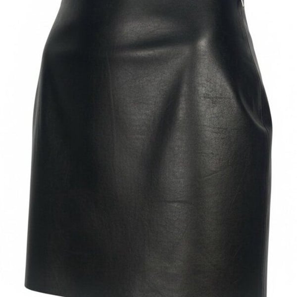 Wilsons Leather Black A-Line Mini Skirt Genuine Leather Size 4