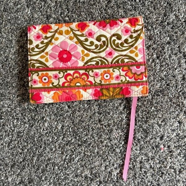 Vera Bradley Quilted Floral Fabric Wallet - Pink, Orange, Olive