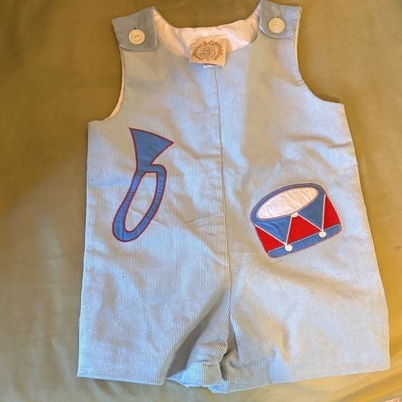 NWOT The Beaufort Bonnet Company Light Blue One Piece with Instrument Appliqué 2