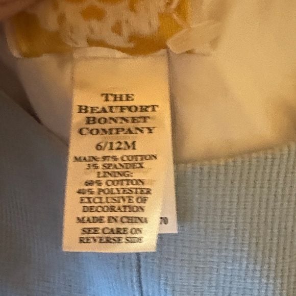 NWOT The Beaufort Bonnet Company Light Blue One Piece with Instrument Appliqué 4