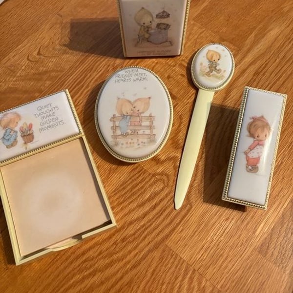 Vintage Hallmark “Betsey Clark” 5 piece desk set 1970’s