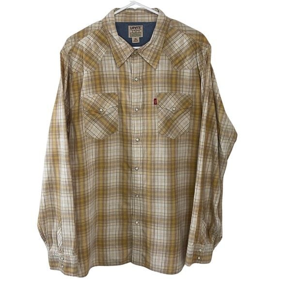 Levi's Men's Plaid Shirt - Brown 2