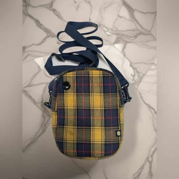 Yellow and Blue Plaid Crossbody BumBag 3