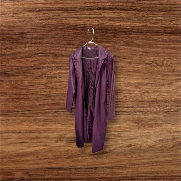 Mens Elegant Purple Trench Coat 1