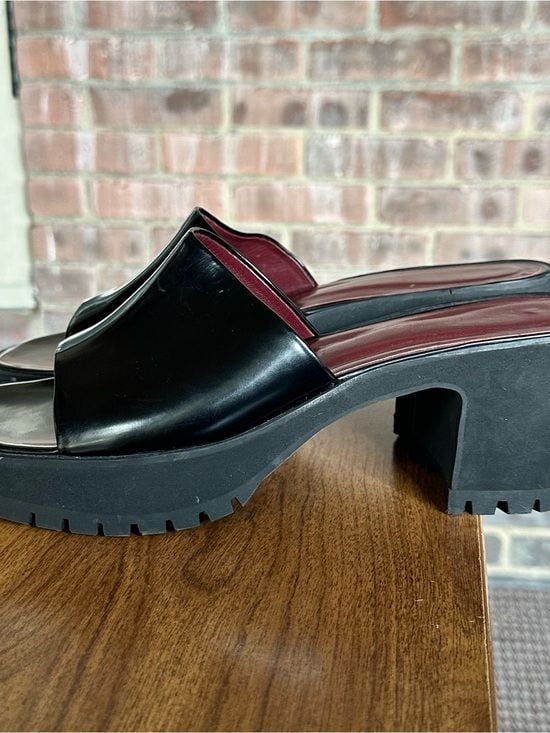 STAUD Black Platform Slide Mules size 38 2