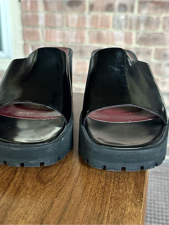 STAUD Black Platform Slide Mules size 38 3