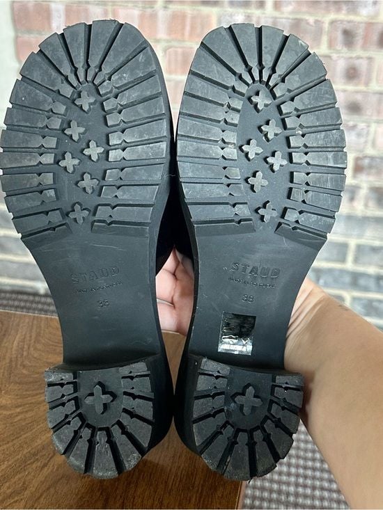STAUD Black Platform Slide Mules size 38 5