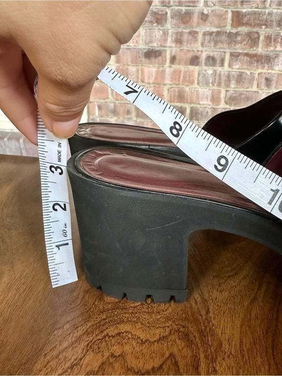 STAUD Black Platform Slide Mules size 38 7