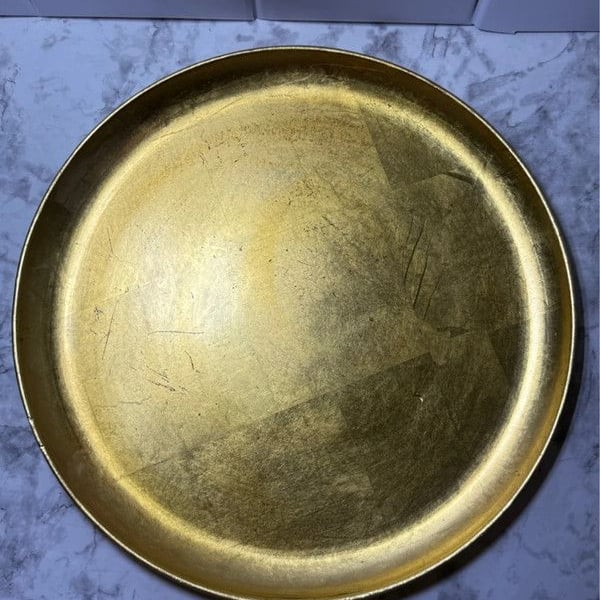 Vintage ISCO Hand Painted Gold Alcohol Proof Tray 14” Japan