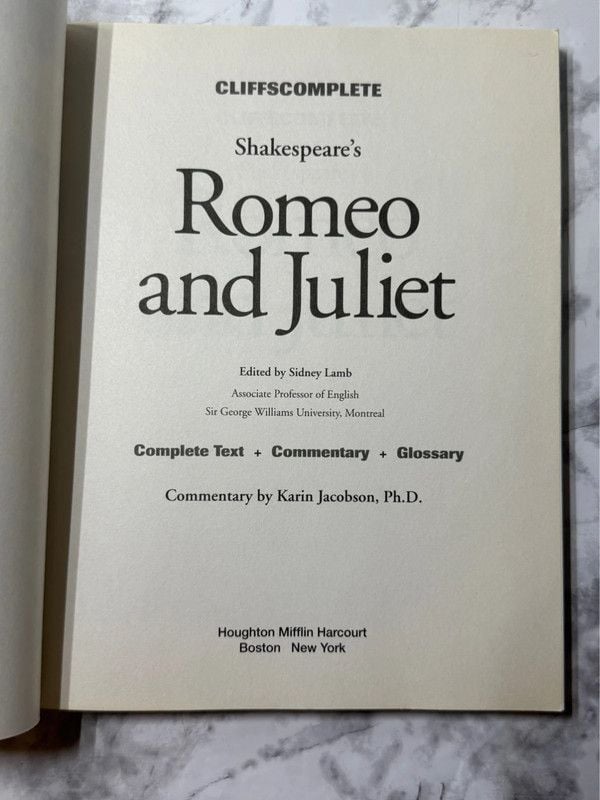 Romeo and Juliet Shakespeare Study Guide Bundle Annotated + CliffsComplete 9