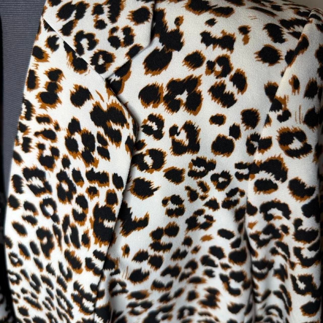 Bar III Leopard Print Blazer Size 3X Pearl Tobacco Multi 3