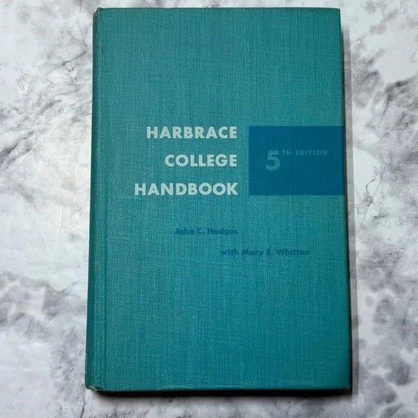 Vintage 1962 Harbrace College Handbook 5th Edition John C. Hodges