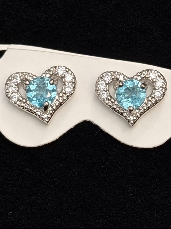PICK 1 • Dainty Gemstone Earrings • Heart, Floral or Hoop Styles • Silver Plated 2