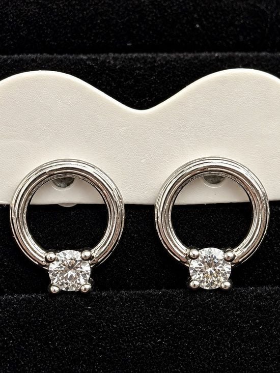 PICK 1 • Dainty Gemstone Earrings • Heart, Floral or Hoop Styles • Silver Plated 4