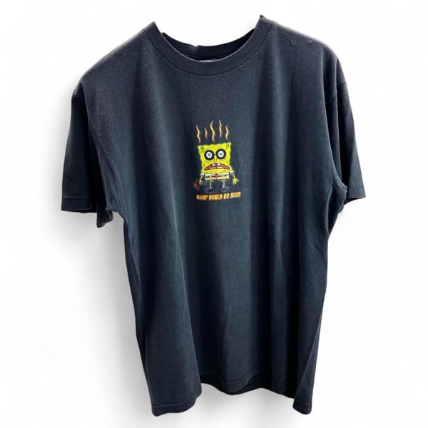 Nickelodeon Vintage 2002 SpongeBob SquarePants T-Shirt Large Black