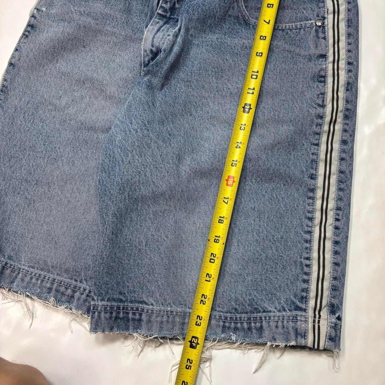 Vintage Bull Head Jnco Style Jorts Size 33 Blue Denim Skater Shorts 5