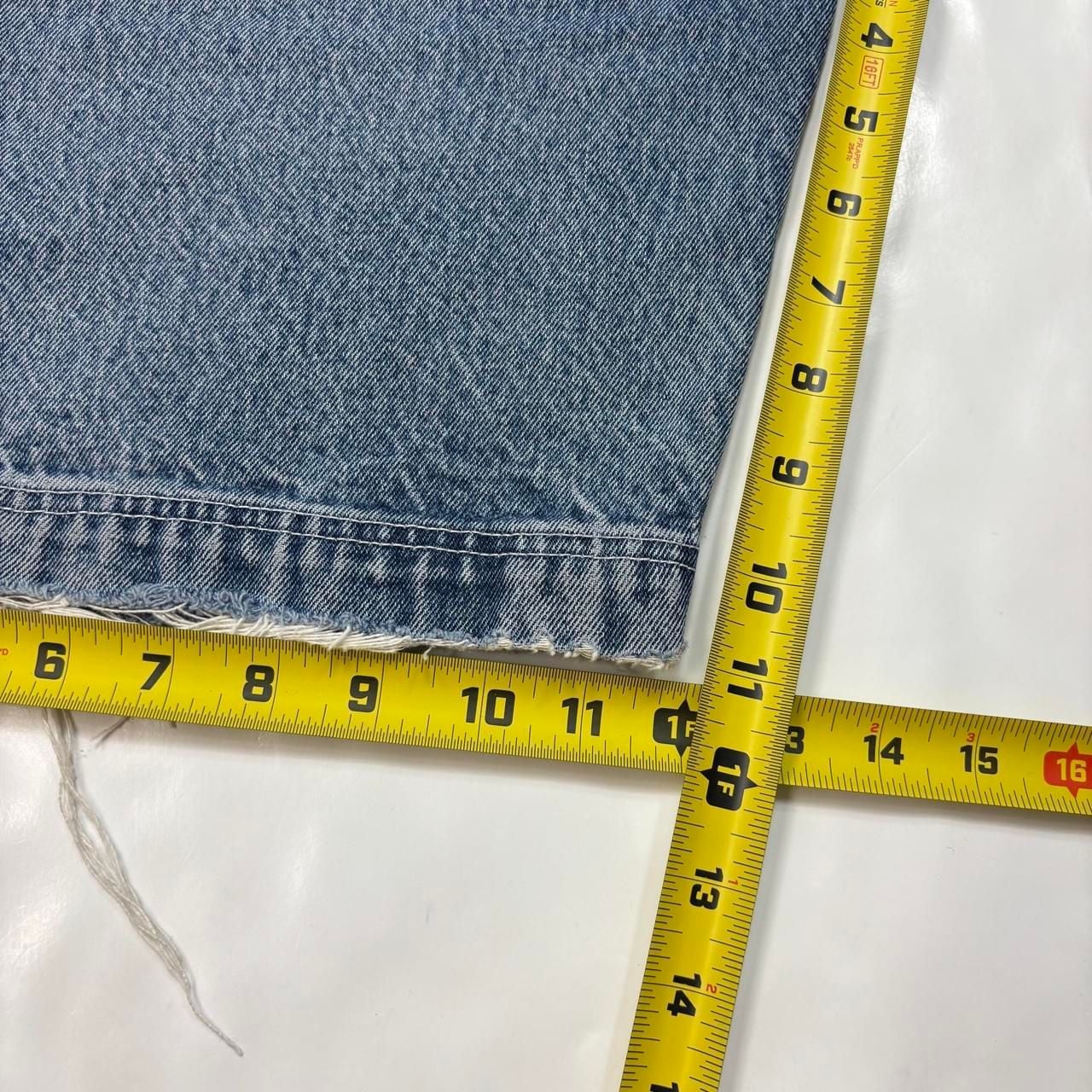 Vintage Bull Head Jnco Style Jorts Size 33 Blue Denim Skater Shorts 8