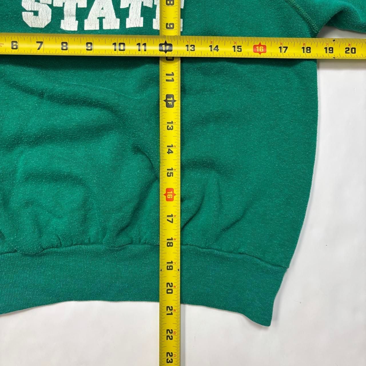 Jean Top Michigan State Sweatshirt Size MEDIUM Vintage 70s Green 6