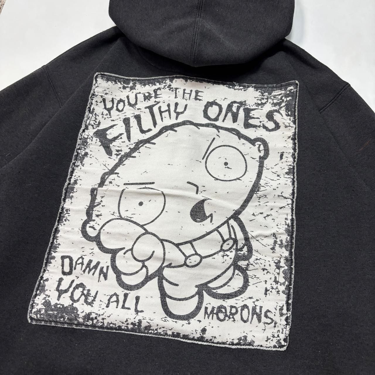 Family Guy Stewie Zip Up Hoodie Size S Black 2004 Vintage 3