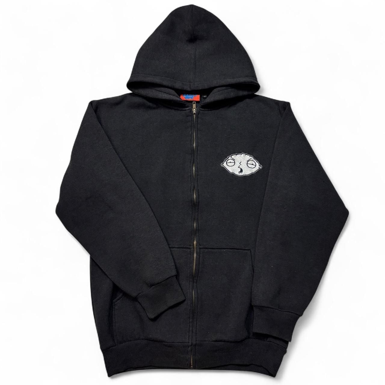Family Guy Stewie Zip Up Hoodie Size S Black 2004 Vintage 4