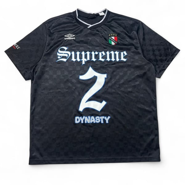 Supreme Umbro Dynasty Soccer Jersey Size XL Black White 22SS