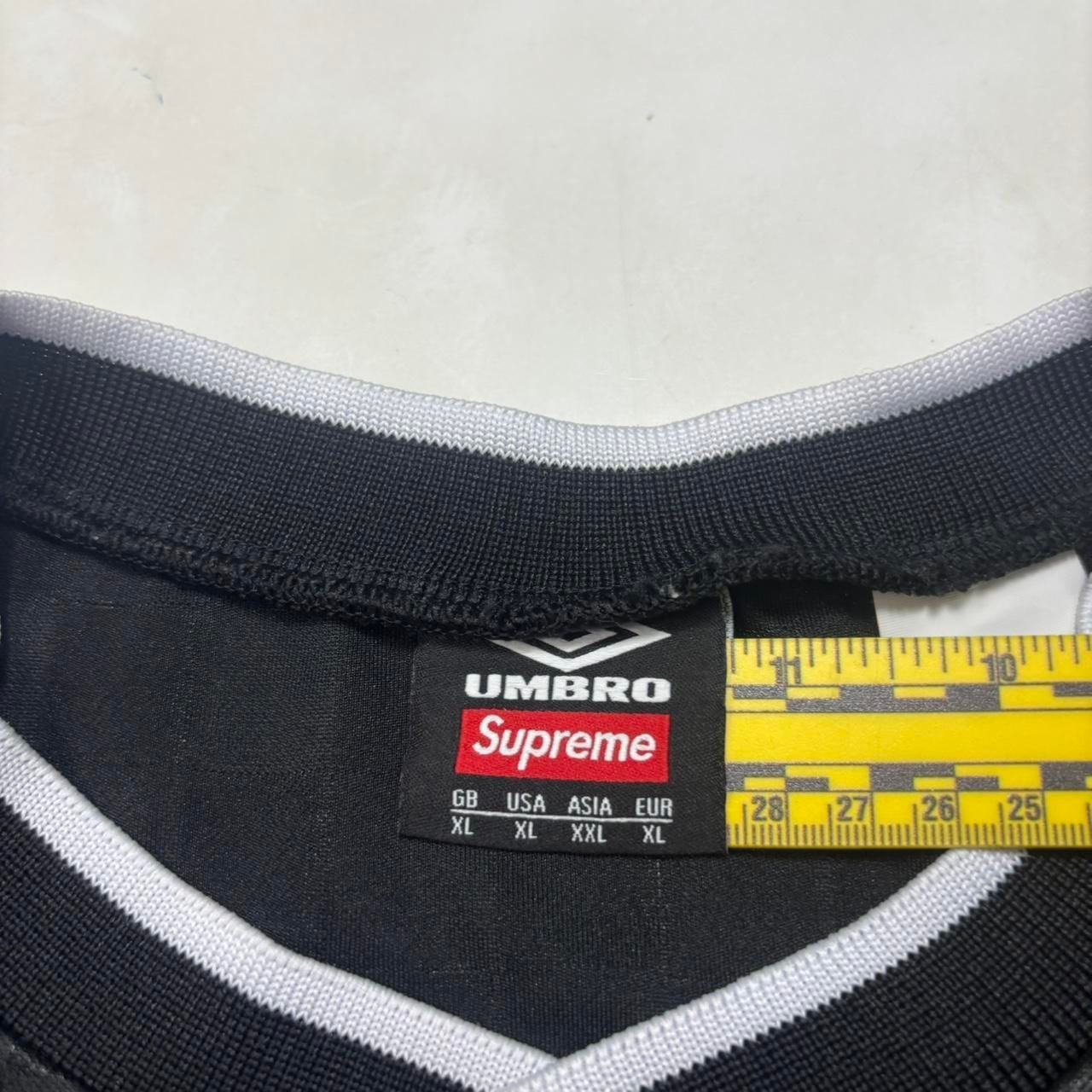 Supreme Umbro Dynasty Soccer Jersey Size XL Black White 22SS 5