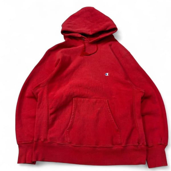 Champion Reverse Weave Warmup Hoodie Size Large Red 90/10 USA